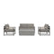 Harmonia Living - Alto 5 Piece Loveseat Set - Slate/Pebble Gray | ALTO-SL-PG-SET111-CC