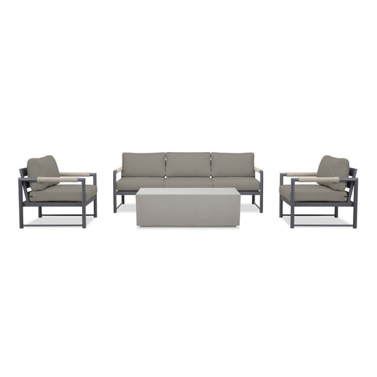 Harmonia Living - Alto 4 Piece Sofa Set - Slate/Pebble Gray | ALTO-SL-PG-SET135-CC