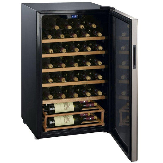 Amana Wine Cellars Amana - Wine Cooler, 35 Bottle, LED Thermostat Ctrl, Wood Shelves