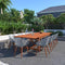 Amazonia Outdoor Teak Dining Set Amazonia 11-Piece Rectangular Patio Dining Set | Eucalyptus Wood | Ideal for Outdoors and Indoors