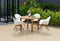 Amazonia Outdoor Teak Dining Set Amazonia 5 piece Teak Finish Patio Dining Set OLDBU_4LAUSARMWH LOT