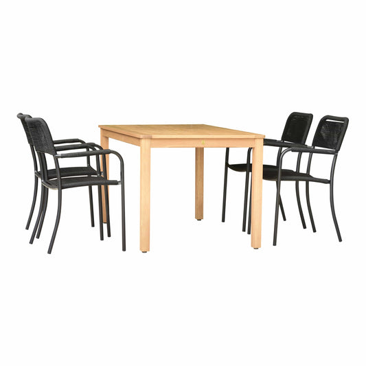 Amazonia Outdoor Teak Dining Set Amazonia - 5pc Teak Finish Patio Dining Set