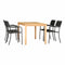 Amazonia Outdoor Teak Dining Set Amazonia - 5pc Teak Finish Patio Dining Set