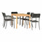 Amazonia Outdoor Teak Dining Set Amazonia 7 piece Teak Finish Patio Dining Set