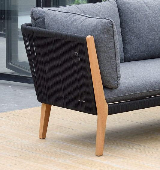 Amazonia Outdoor Teak Dining Set Amazonia 8 piece Teak Finish Patio Seating Set with Cushions SC BARRY10_LOT_BLK