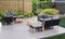Amazonia Outdoor Teak Dining Set Amazonia 8 piece Teak Finish Patio Seating Set with Cushions SC BARRY10_LOT_BLK
