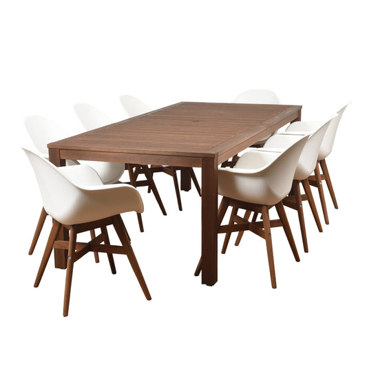 Amazonia Outdoor Teak Dining Set Amazonia 9 Piece Rectangular Patio Dining Set