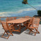Amazonia Outdoor Teak Dining Set Amazonia 9 Piece Rectangular Patio Dining Set BT542_8BT224