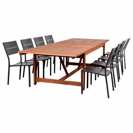 Amazonia Outdoor Teak Dining Set Amazonia 9 Piece Rectangular Patio Dining Set LEY_8CALISIDE