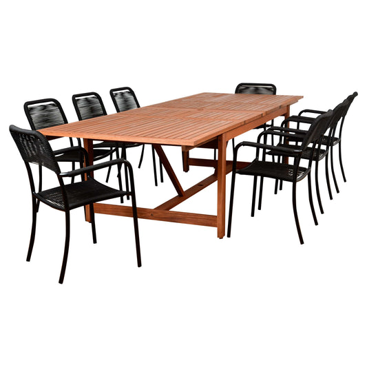 Amazonia Outdoor Teak Dining Set Amazonia 9 Piece Rectangular Patio Dining Set LEY_8PORTBYRON