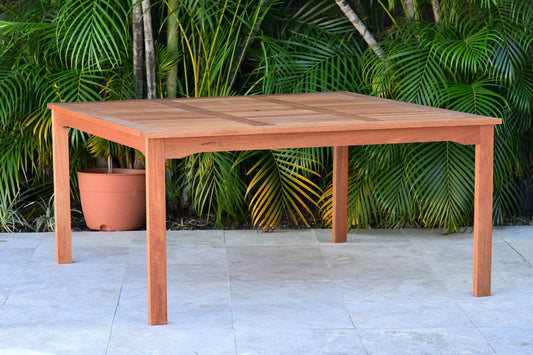 Amazonia Outdoor Teak Dining Set Amazonia 9-Piece Square Patio Dining Set | Eucalyptus Wood | Ideal for Outdoors and Indoors