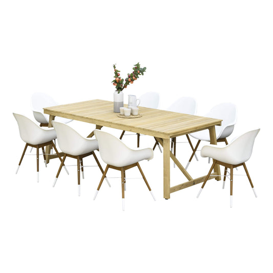 Amazonia Outdoor Teak Dining Set Amazonia 9 piece Teak Patio Dining Set