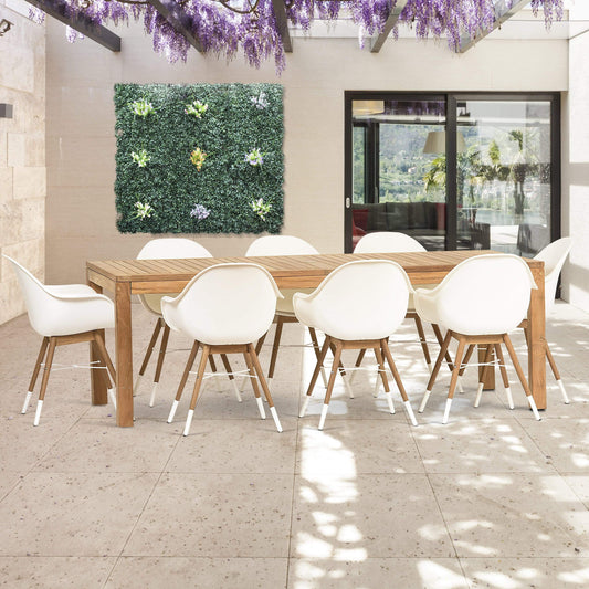 Amazonia Outdoor Teak Dining Set Amazonia 9 Piece Teak Rectangular Patio Dining Set