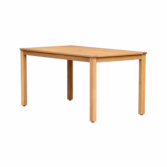 Amazonia Outdoor Teak Dining Set Amazonia Delaware Rectangular Dining Table | Teak Finish | Durable and Ideal for Indoors and Outdoors