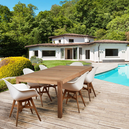 Amazonia Outdoor Teak Dining Set Amazonia Deluxe 7 Piece Teak Rectangular Patio Dining Set