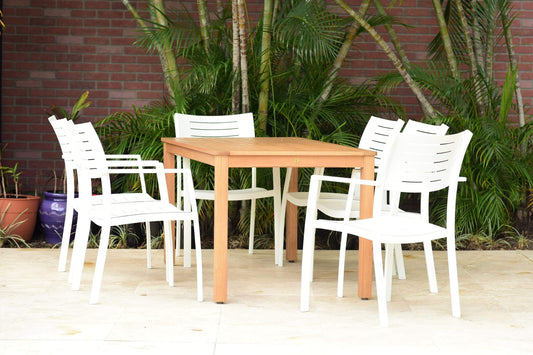 Amazonia Outdoor Teak Dining Set Amazonia Noordam Rectangular 7 Piece Teak Finish patio Dining Set