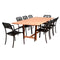 Amazonia Outdoor Teak Dining Set Amazonia Oosterdam 9 Piece Rectangular Patio Dining Set
