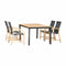 Amazonia Outdoor Teak Dining Set Amazonia Teak Finish & Aluminum Bahamas Rectangular Extendable Teak Finish patio Dining set - Seats 4