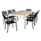 Amazonia Outdoor Teak Dining Set Atlantic 9 Piece Rectangular Patio Dining Set PORT_8PORTBYRON