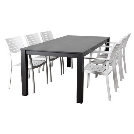 Amazonia Outdoor Teak Dining Set Atlantic Noordam 7 Piece Rectangular Patio Dining Set