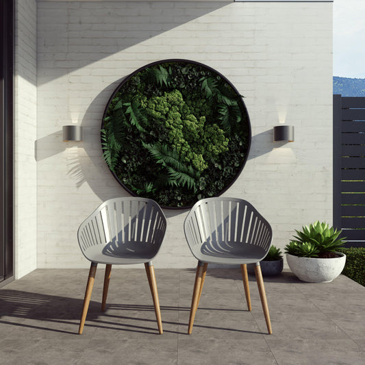 Amazonia Patio Chairs Amazonia 2-Piece Chairs Set | Eucalyptus Wood | Ideal for Outdoors and Indoors