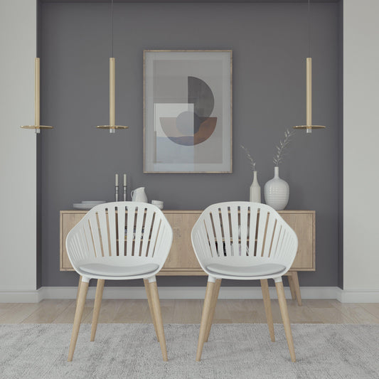 Amazonia Patio Chairs Amazonia 2-Piece Chairs Set | Teak Finish | Ideal for Indoors