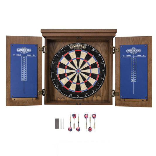 American Legend Darting AMERICAN LEGEND - Charleston Bristle Dartboard Cabinet Set - D4401W