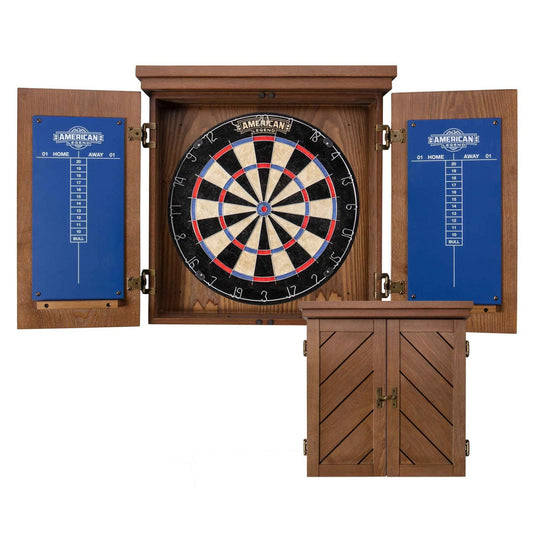 American Legend Darting AMERICAN LEGEND - Charleston Bristle Dartboard Cabinet Set - D4401W