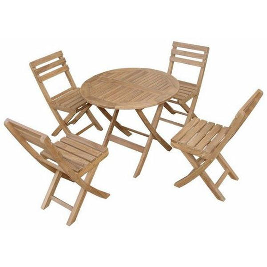 Anderson Teak Bistro Set Anderson Teak Chester Alabama 5-Pieces Bistro Set