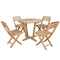 Anderson Teak Bistro Set Anderson Teak - Descanso Alabama 5-Pieces Bistro Set ( SET-227 ) | Round Solid Teak Wood Dining Table & Folding Chair