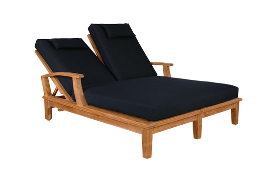 Anderson Teak Chaise Lounge Anderson Teak Brianna Double Sun Lounger with Arm