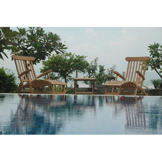 Anderson Teak Chaise Lounge Anderson Teak Royal Steamer Katana 3-Pieces Set