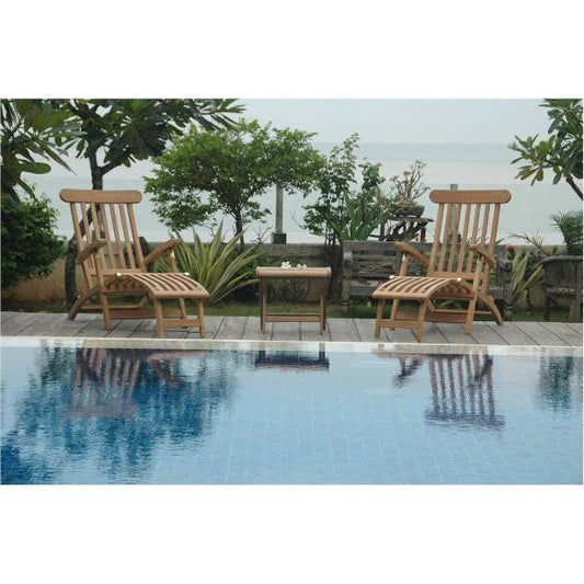 Anderson Teak Chaise Lounge Anderson Teak Royal Steamer Katana 3-Pieces Set