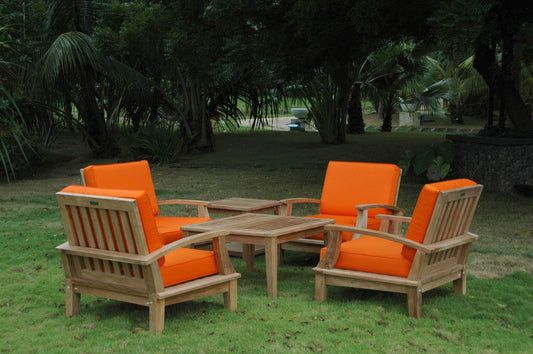 Anderson Teak Conversation Set Anderson Teak Brianna Bahama 6-Pieces Deep Seating Armchair Set