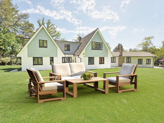 Anderson Teak Conversation Set Anderson Teak Capistrano 5-Piece Deep Seating Loveseat Collection