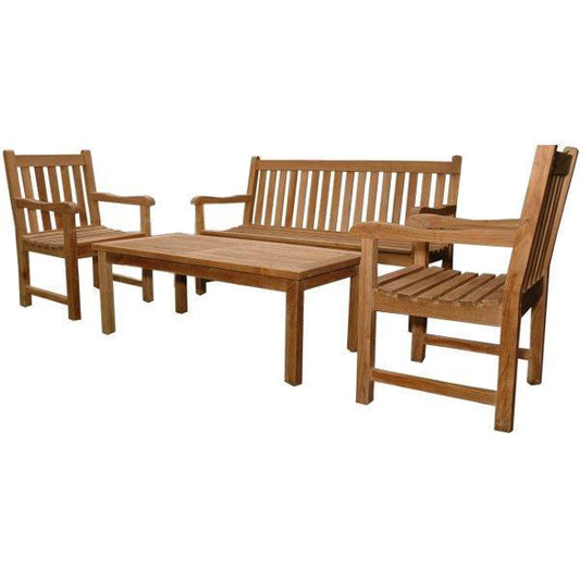 Anderson Teak Conversation Set Anderson Teak Classic 3-Seater 4-Pieces Conversation Set