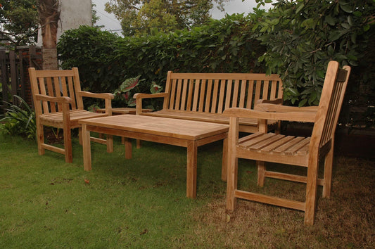 Anderson Teak Conversation Set Anderson Teak Classic 3-Seater 5-Pieces Conversation Set