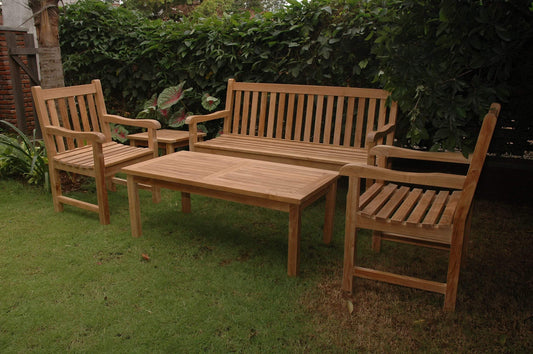 Anderson Teak Conversation Set Anderson Teak Classic 3-Seater 5-Pieces Conversation Set
