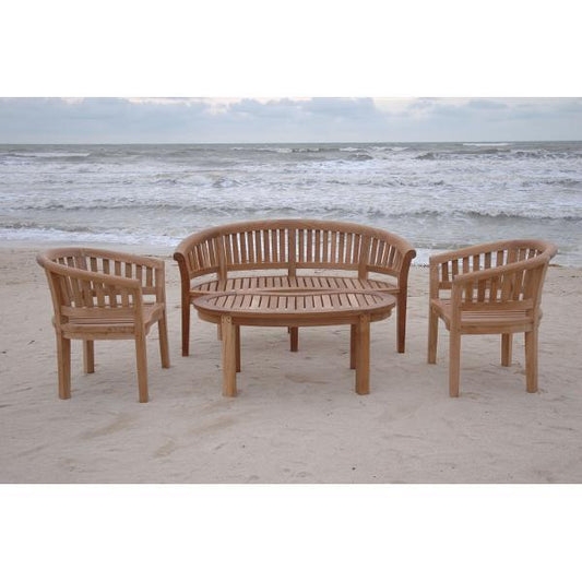 Anderson Teak Conversation Set Anderson Teak Curve 4-Pieces Conversation Set