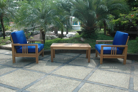 Anderson Teak Conversation Set Anderson Teak SouthBay Deep Seating 3-Pieces Conversation Set B