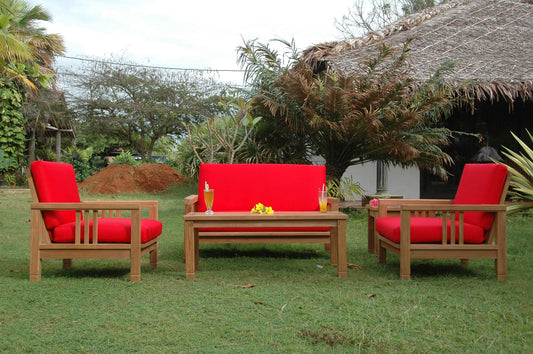 Anderson Teak Conversation Set Anderson Teak SouthBay Deep Seating 5-Pieces Conversation Set A