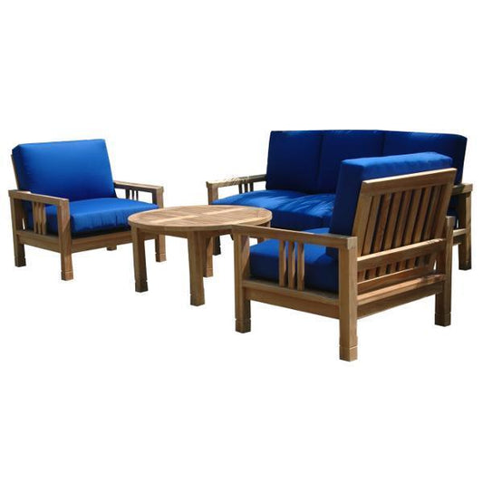 Anderson Teak Conversation Set Anderson Teak SouthBay Deep Seating 5-Pieces Conversation Set C