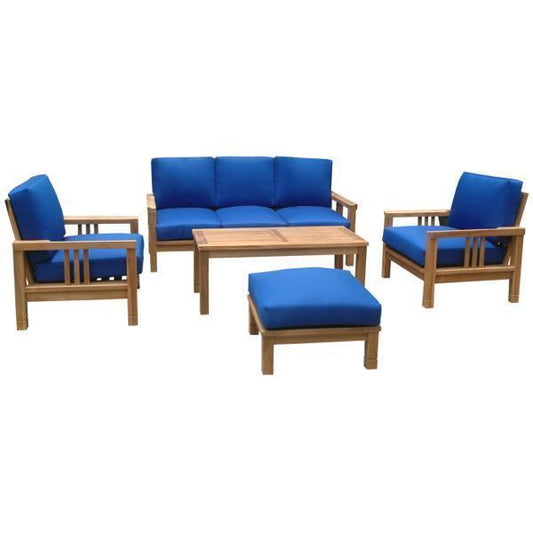 Anderson Teak Conversation Set Anderson Teak SouthBay Deep Seating 6-Pieces Conversation Set A