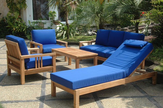 Anderson Teak Conversation Set Anderson Teak SouthBay Deep Seating 6-Pieces Conversation Set B