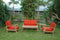 Anderson Teak Conversation Set JockeyRed Anderson Teak Brianna Bahama 5-Pieces Deep Seating Loveseat Set