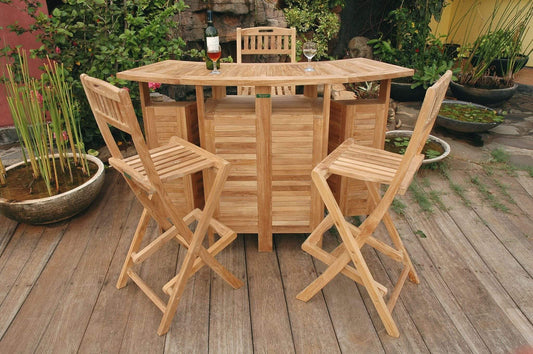 Anderson Teak Outdoor Bar Furniture Anderson Teak Altavista 5-Pieces Bar Set