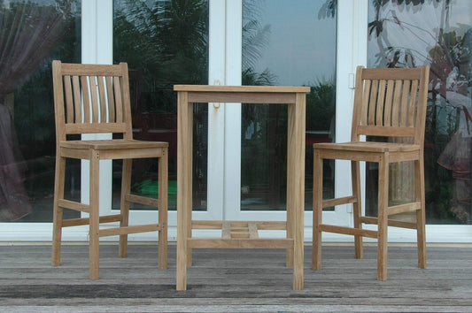 Anderson Teak Outdoor Bar Furniture Anderson Teak Bahama Avalon 3-Pieces Square Bar Set