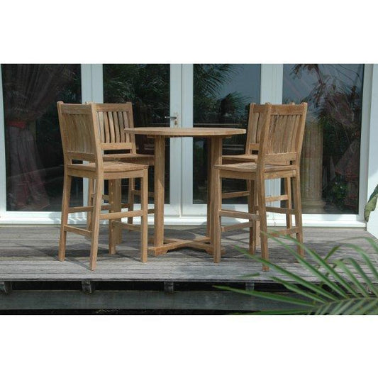 Anderson Teak Outdoor Bar Furniture Anderson Teak Bahama Avalon 5-Pieces Round Bar Set