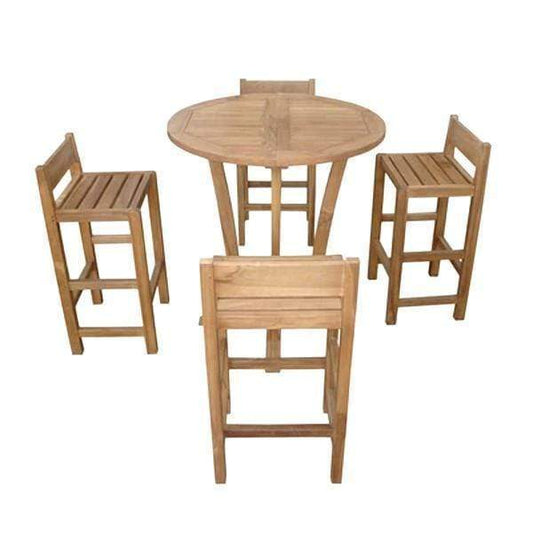 Anderson Teak Outdoor Bar Furniture Anderson Teak Descanso Sedona 5-Pieces Bar Table