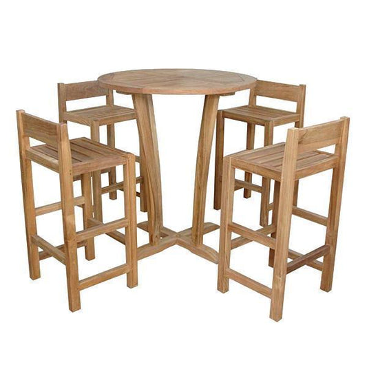 Anderson Teak Outdoor Bar Furniture Anderson Teak Descanso Sedona 5-Pieces Bar Table